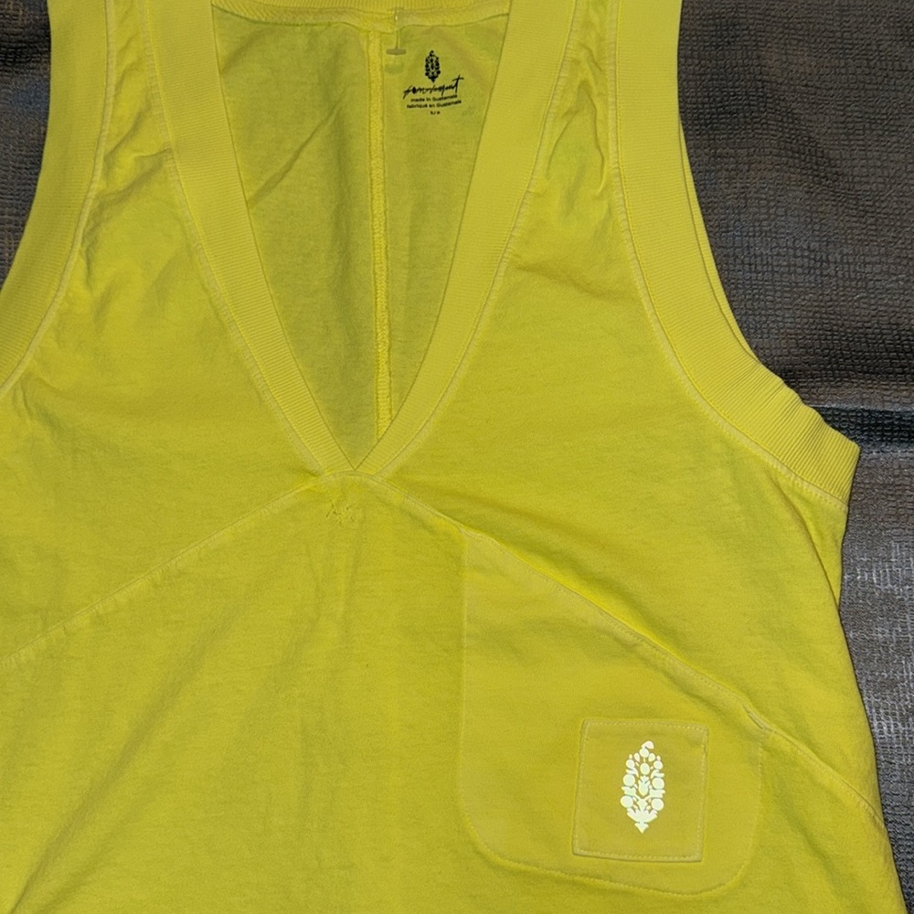 FP Movement by Free People Neon Yellow V-Neck Tank Top - Picture 6 of 8